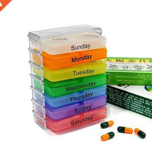 Practical pills stored for 7 days per week sorting box conta