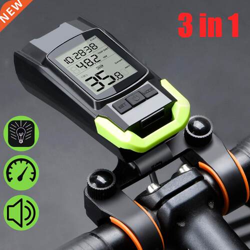 4 Mode USB Bike Light Lamp Bicycle Computer 3 Mode Horn Flas