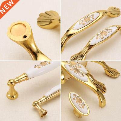 European-style golden ceramc handle pastoral modern mnmal