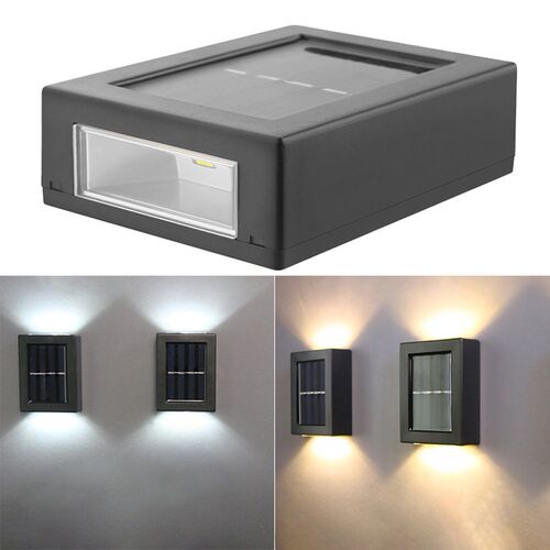 2pcs Intelligent LED Solar Light Outdoor Wall Lamp Solar Str