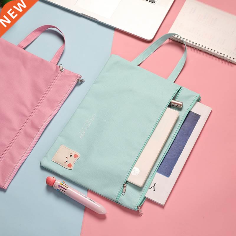 Double-layer A4 File Bag File Folder Cute Cat File Bag Stati 餐饮具 一次性餐垫 原图主图