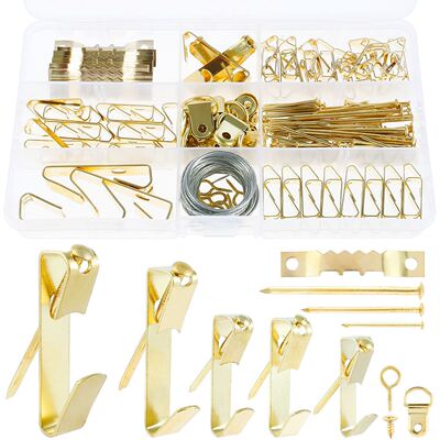 220/246Pcs Picture Hangers Kit 10/20/30/40/75lbs Metal Photo
