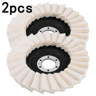 2Pcs 125mm 5 Inch Wool Polishing Wheel Felt Sanding Disc Ang