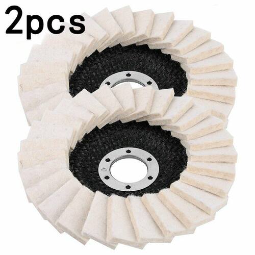 2Pcs 125mm 5 Inch Wool Polishing Wheel Felt Sanding Disc Ang