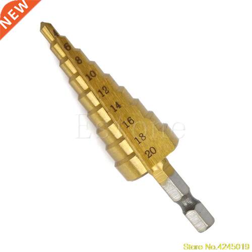HSS Steel Step CoTtanum Drll Bt Hole Cuttng Tool 4-12mm