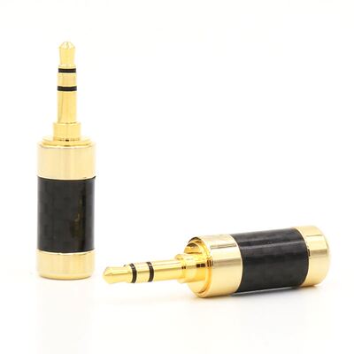 10pcs ACROLINK CF-3.5 24K Gold 3.5mm Stereo Jack Male Carbon