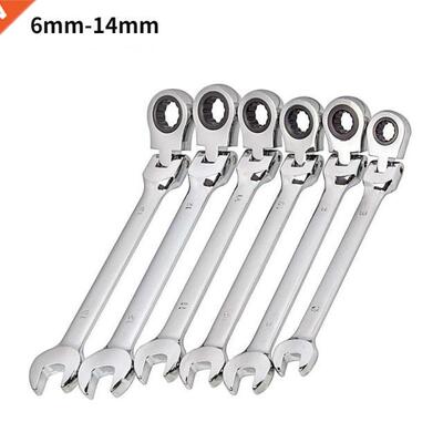 9PC 6-1m Flexble Ratchet Acton Wrench Spanner Tool Head