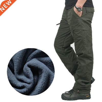 Mens Winter Dole Layer Cargo Pants Men Warm Thick Baggy C