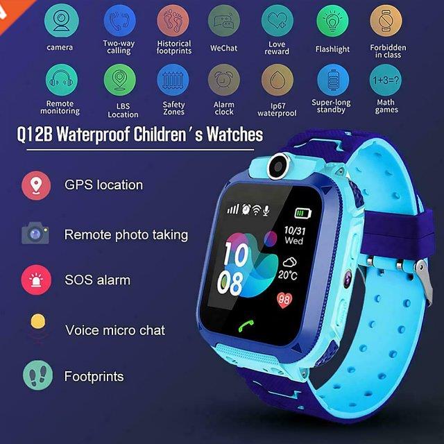 Fashon Dgtal Wrst Watch Kds 1.44 nch Touch Screen Wate