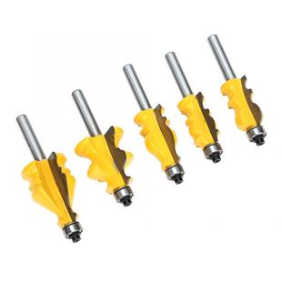 end mill cutter 5pcs 8mm Shank Handrail Router Bit Cabinet D