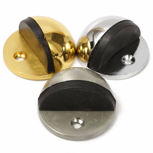 43mm Dia Casting Floor-mounted Door Stops APS Satin Chrome H