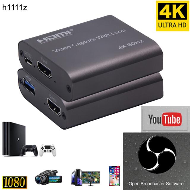 HDMI Video Capture Cd HD 1080P 4K 60Hz HDMI To USB 3.0 Vid