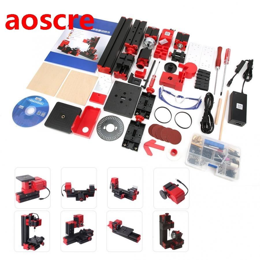 Mini 8 in 1 Multi-functional Motorized Lathe DC12V Transform