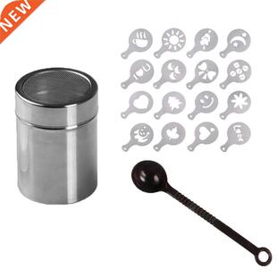 Stainless Steel Cafe Foam Spray Template Barista Stencils De