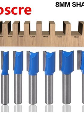 7Pcs/Set 8mm Striaght Shank Router Bit Swallow Tail Woodwork