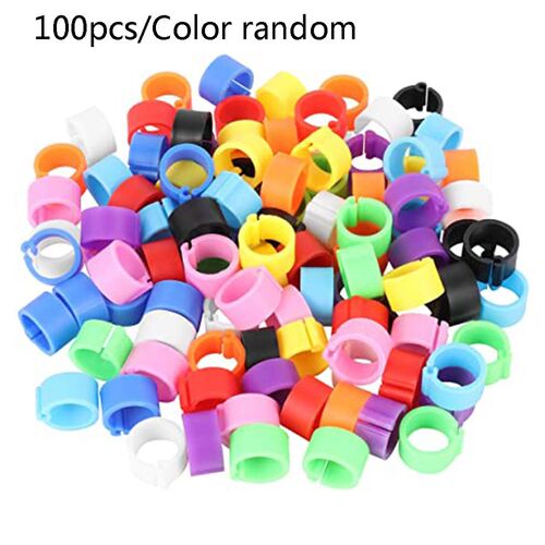 100 Pcs Multicolor Pigeon Foot Ring Pigeons Rings 8mm Bayone