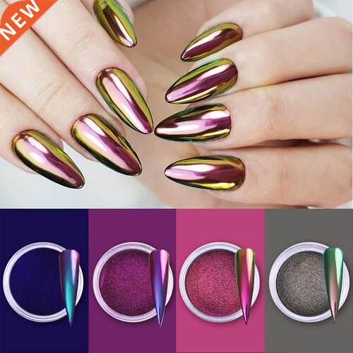 4pcs/Set Chameleon Effect Nail Glitter Powder Mirror Metalli
