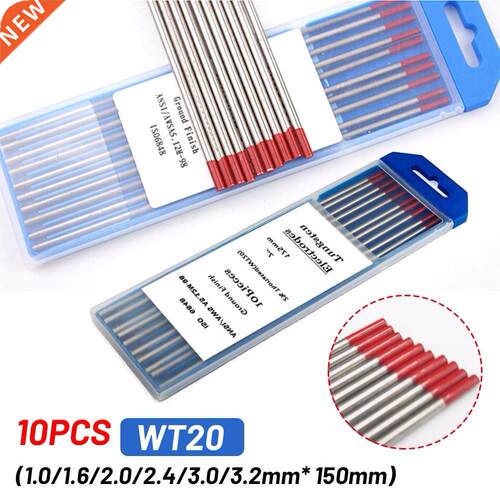 10pcs WT20 TIG Welding Thoriated Tungsten Electrode Rods Hig