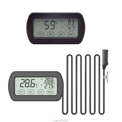 Reptile Pet Box Incubator Egg Hatching Thermometer Hygromete