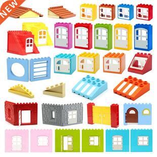 Big Building Blocks Compatible Big Size House Wall Roof Wind