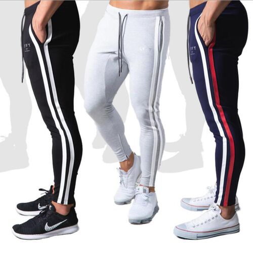 Men Pants Fitness Casual Elastic Pants men Bodybuilding Clot