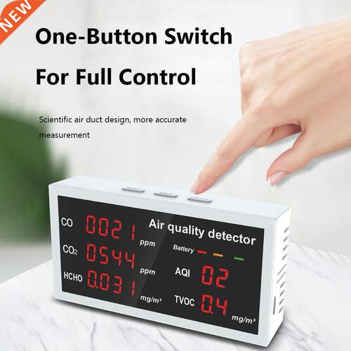 Household Indoor Air Quality Monitor Rechargeable CO CO2 For