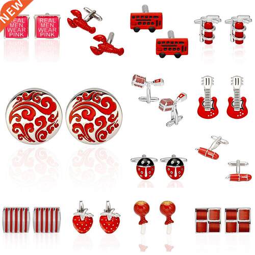 Memolissa Romantic Red Cufflinks 18 Style Santa Claus / Car