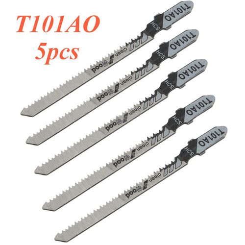 5pcs T101AO Jigsaw Blades Set Clean Cut Wood Scroll Cutting