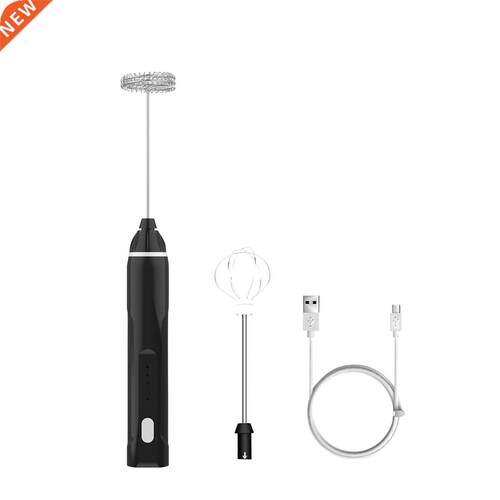 New USB Electric Milk Fr 3 Speeds Coffee Foamer Handhel