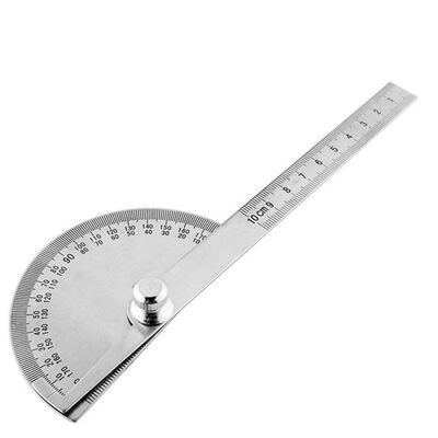 180 Degree Stainless Steel Protractor Angle Finder Rotary Ru
