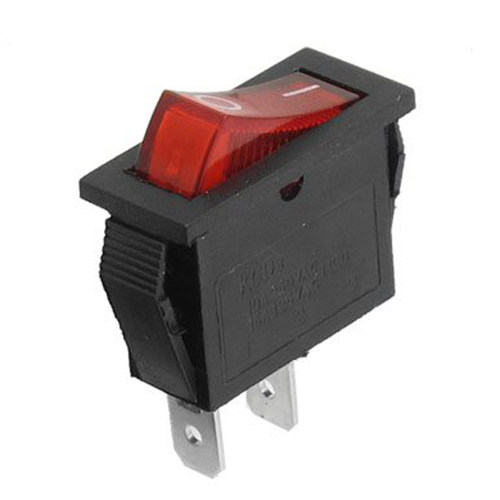 5 Pcs AC 250V 10A AC 125V 15A 2 Pins SPST Red Button Boat Ro