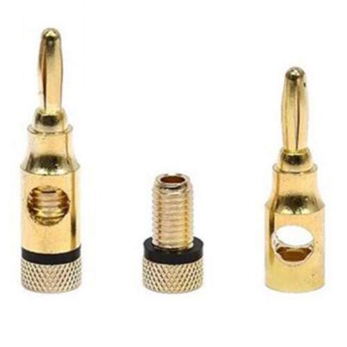 10pcs 5 Pairs Gold plated Copper Speaker Banana Plugs Open S