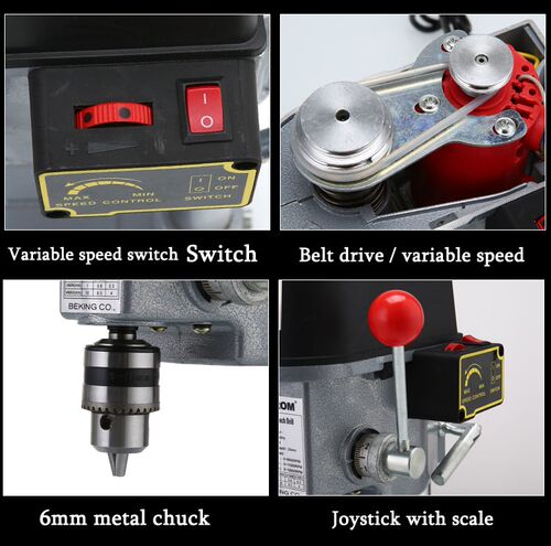 340W Electric Bench Drill with 0.6mm-6.5mm Multi-function Mi