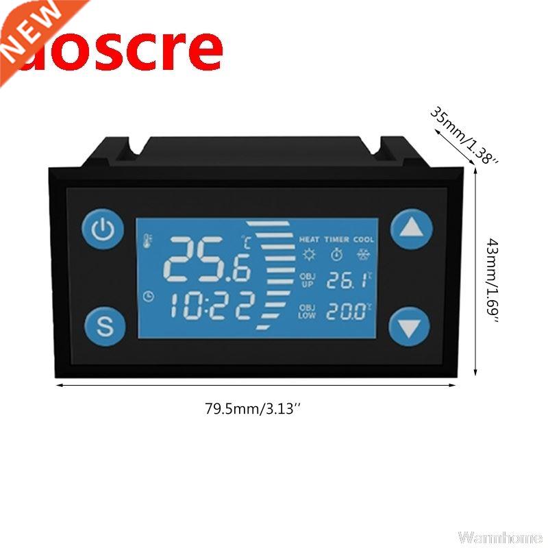 AC 110-220V Smart Thermostat wth Tmer Cool Heat for ncuba