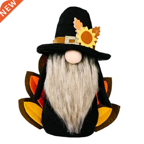 Thanksgiving Festival Turkey Hat Gnome Doll Ornaments Cute D