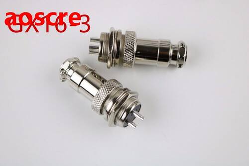 4pcs/lot GX16 P Pin 16mm MaleFemale Wire Panel Connector