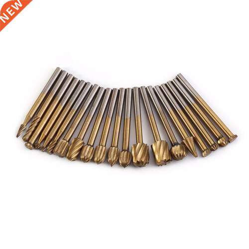 20PC Milling Burrs Cutter Set Rotary Tools HSS Burrs Rotary