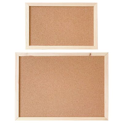 Cork Wood Wall Hanging Message Bulletin Board Frame Notice N
