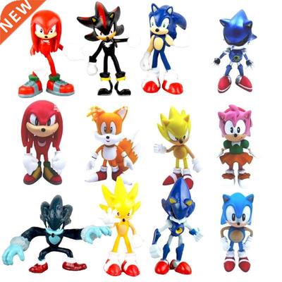 Set Sonic figure Tails Werehog Action Figures Knuckles doll