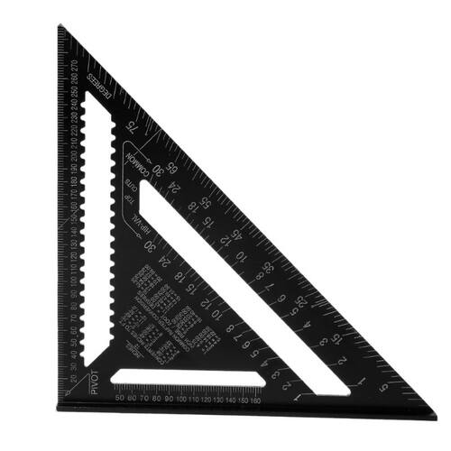 30cm Aluminum Alloy Metric Triangle Ruler Square Ruler for W