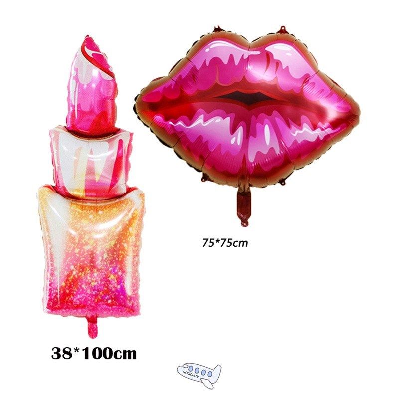 bridal shower balloons lipstick kiss me lips foil balloon va