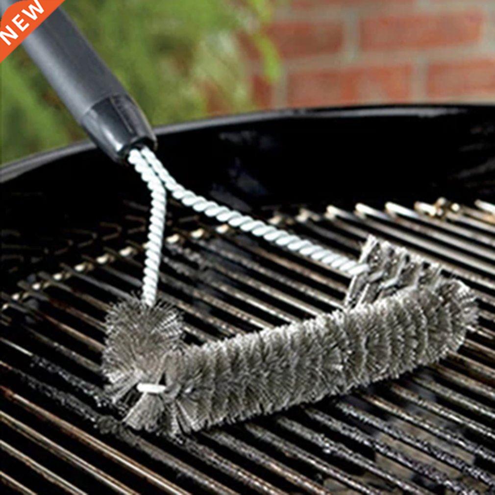 BBQ Tools Barbecue Grill Brush Clean Stainless Steel Bristle - 实物图