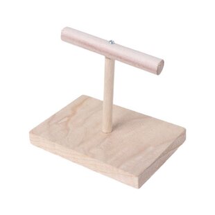 Portable Wooden Pet Parrot Training Rotation Stand Platform
