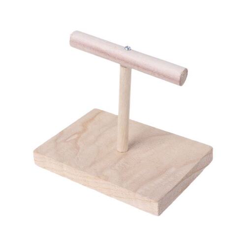 Portable Wooden Pet Parrot Training Rotation Stand Platform