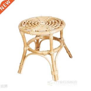Natural Rattan Hand-Woven Flower Pot Indoor Plant Stand for