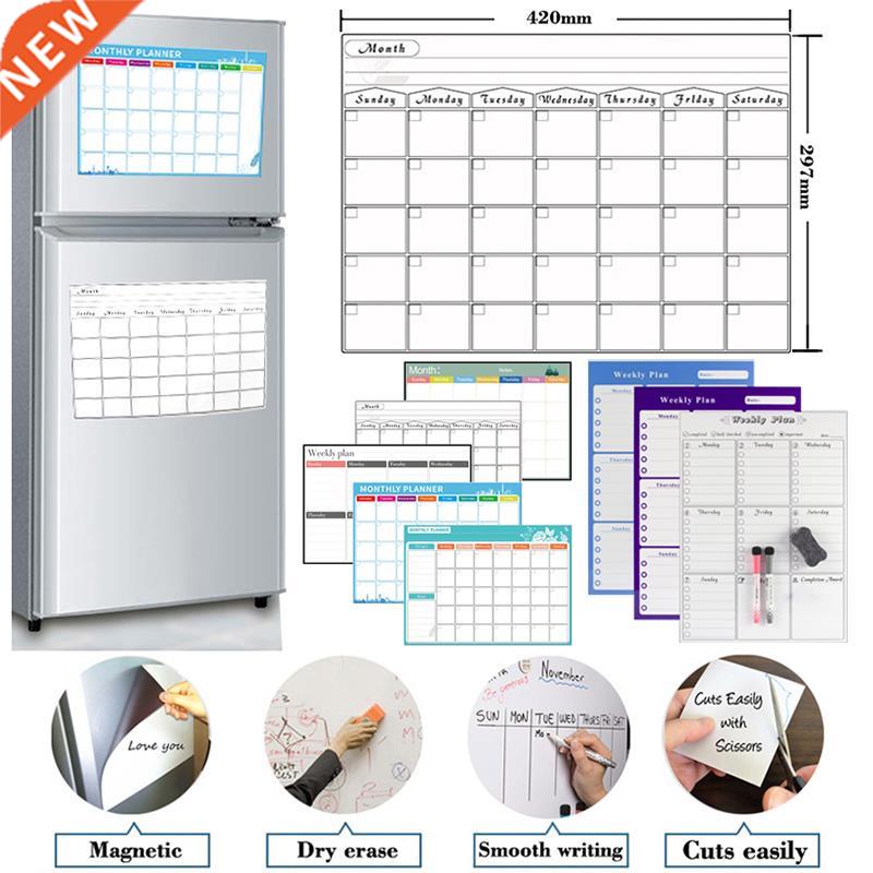 Magnetic Weekly Monthly Planner Calendar Table Dry Erase Cal