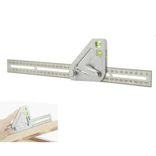 13.8in Protractor Carpenter Tools Square Woodworking Ruler A
