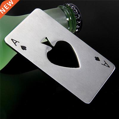 1pcsCreative Poker Shaped Bottle Can Opener Stainless Steel
