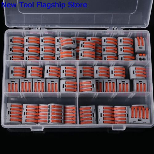 60Pcs Compact Splicing Wire Connector Reuseable Cable Clamp