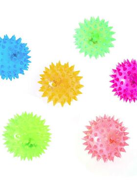 High Quality 1pcs Dog Puppy Cat Pet LED Squeaky Hedgehog Bal